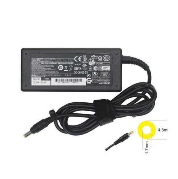 Cargador portátil HP punta amarilla 18.5v 3.5a - Imagen 3