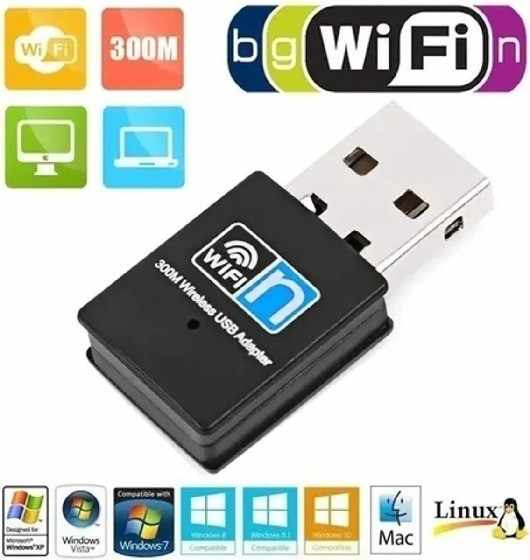Adaptador De Red Wifi Mini Usb 300m - Imagen 3