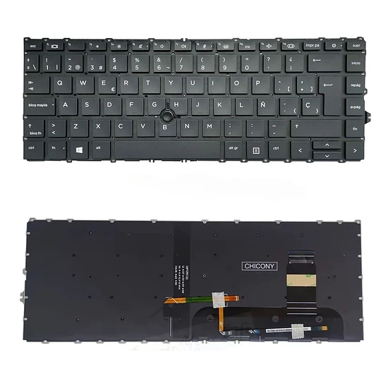 TECLADO PARA PORTATIL HP ELITEBOOK 840 G7 840 G8 845 G7 745 G7 745 G8 COLOR NEGRO EN ESPAÑOL